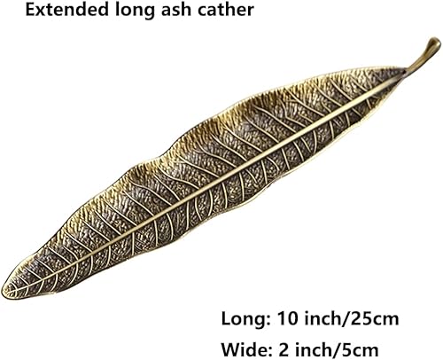 Miniatura 4 de Quemador de incienso de hojas y caracoles, juego de soporte para incienso con colector de cenizas de incienso, soporte para varillas de incienso