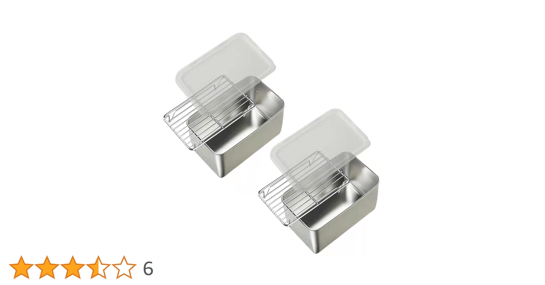 ステンレス製バット 2個セット Amazon｜深型バット6点セット(バット2点・フタ2点・アミ付2点