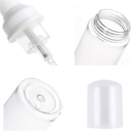 Miniatura 2 de Paquete de 3 botellas con bomba de espuma, dispensador de jabón líquido de plástico vacío transparente, contenedor de embalaje de maquillaje