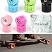 GXBHSP Skateboard Trucks Set 4 Pcs Pack Wheels Longboard Wheels for Cruising Street Wheel 60mm with Skateboard Bearings Skateboard Pads Skateboard Tool (Black)