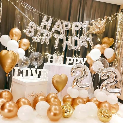 Image of Gold Confetti Balloons, 25 Pcs Thickened 12 Inch Clear Latex Balloon with Confetti Inside for Graduation Decorations Engagement Bridal Shower Party Baby Shower Birthday Party Decoration Supplies