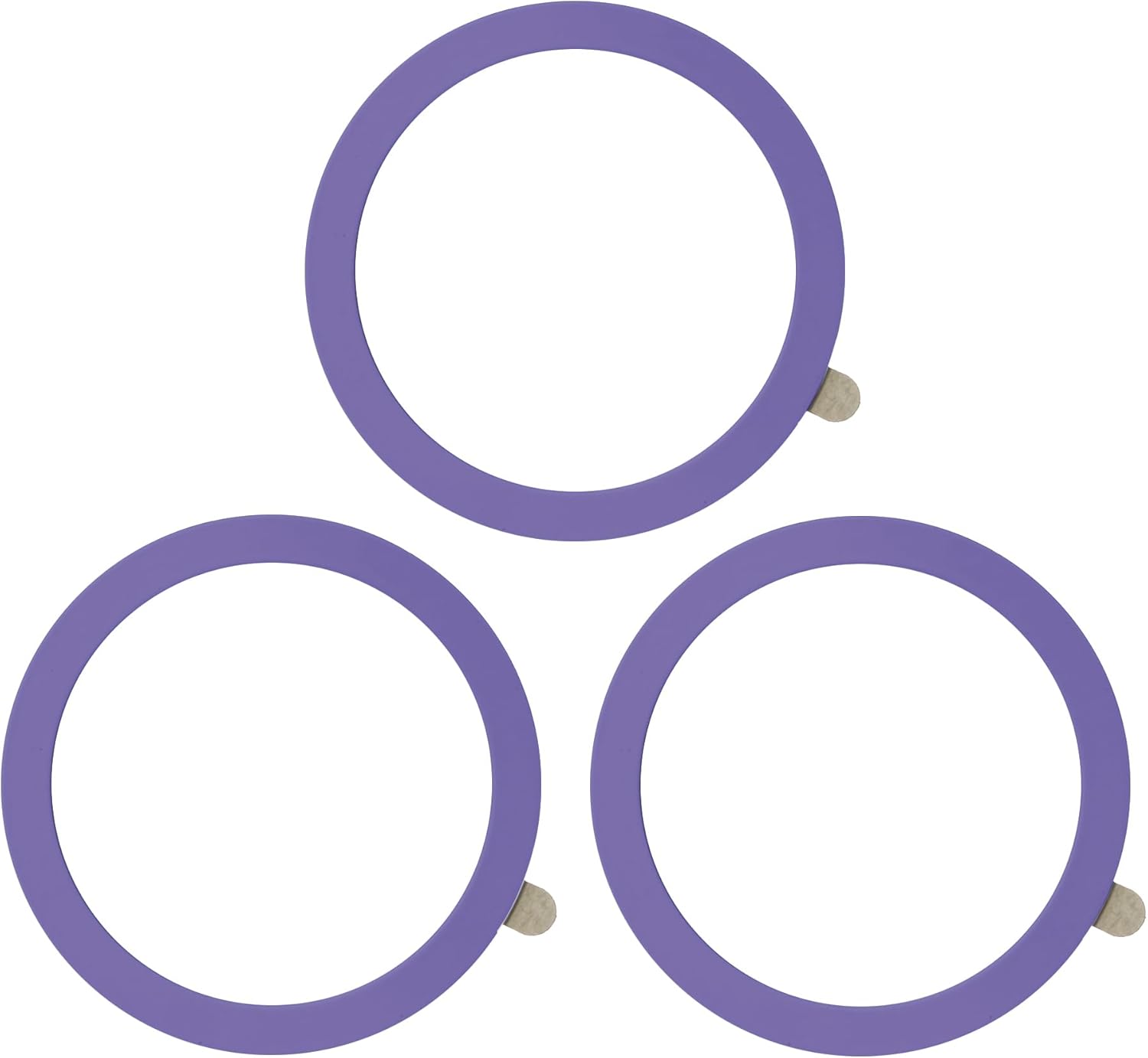 TENOC Universal Metal Ring Sticker for Magnetic Charger Compatible with iPhone/Samsung/Android All Cellphones, Magnetic Mount/Phone Holder Conversion Accessories, 3Pcs, Light Purple