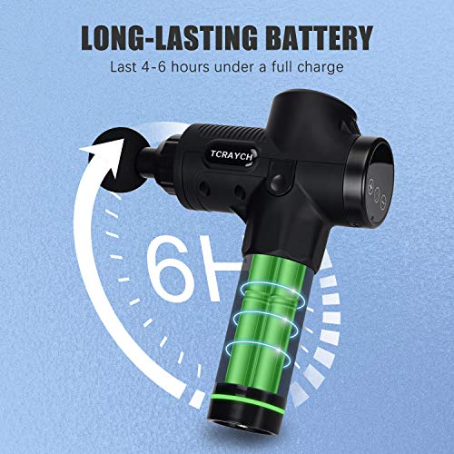 20 Speeds Massage Gun with Touch Screen, Cordless Handheld Deep Tissue Muscle Massager, Chargeable Percussion Device Super Quiet - Thumbnail 3