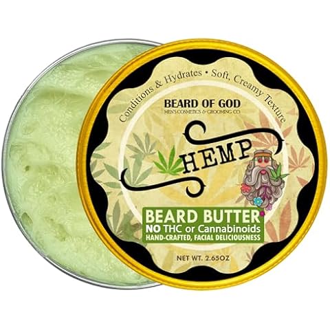 Beard of God HEMP - Thick-Whipped Beard Butter, Natural & Organic, Helps with Psoriasis, Eczema, Acne & Dry Skin. Handcrafted in USA Cover