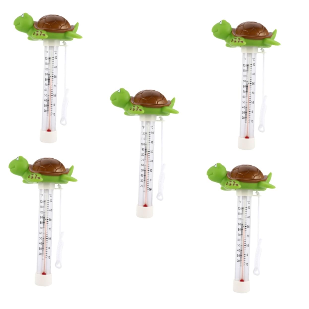 Toddmomy 5 Pezzi Termometro Galleggiante per Termometro per Piscina Facile con Display Celsius e Fahrenheit Design per Resistente e Galleggiante