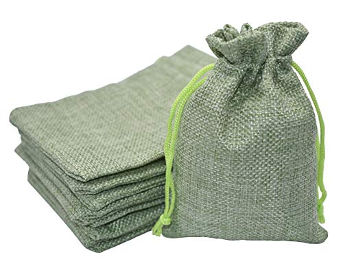 50PCS【特別厚手版】麻ジュート製巾着袋ジュエリーバッグ収納袋キャンディー包装ギフト用収納袋