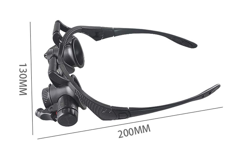 Tragbare Vergrößerungsbrille Mit 10X/15X/20X/25X Vergrößerung, Zum Lesen, Prüfen, Löten, Nähen, Reparieren, Für Hobby Und Basteln, Schmuckherstellung Und Untersuchungen.,