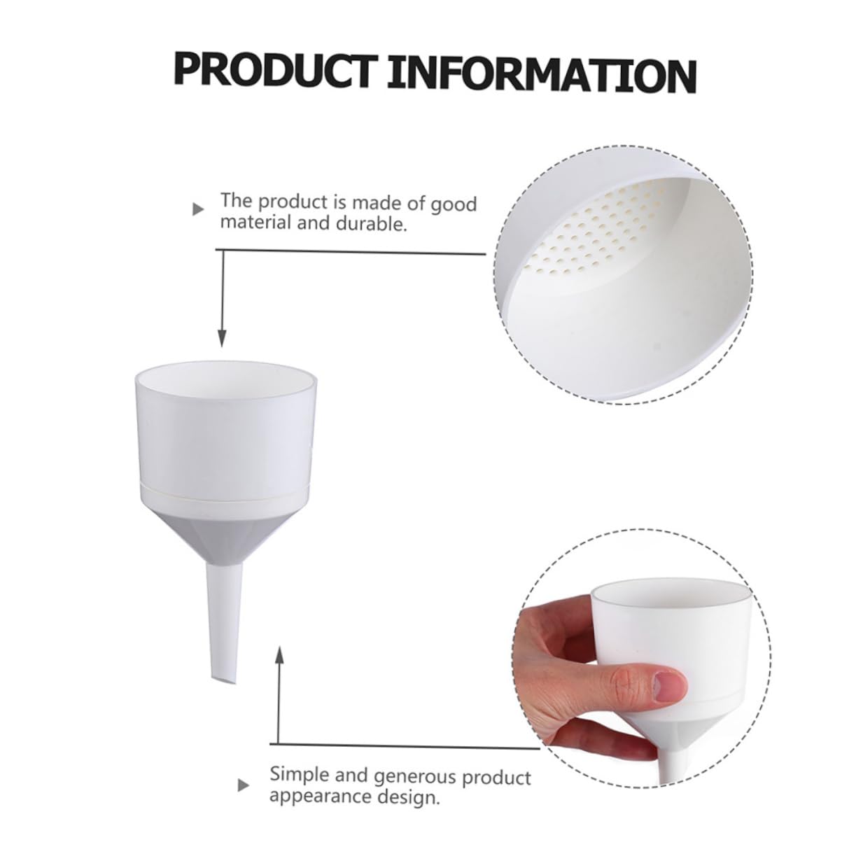 CIYODO 2pcs Filter Funnel Mini Funnel Buchner Funnels Porcelain Funnel Buchner Funnel Chemistry Kitchen Cooking Funnel Large Funnel Paper Funnel Chemistry Flask Lab Funnel White Plastic