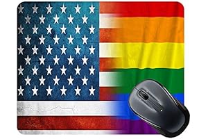 LGBT and Cracked USA Mixed Flag Mouse Pad