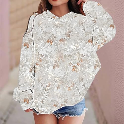 Camo Hoodies for Teen Girls Long Sleeve Oversized Sweatshirts Camouflage Print Tops Trendy Tween Girl Winter Outfits4