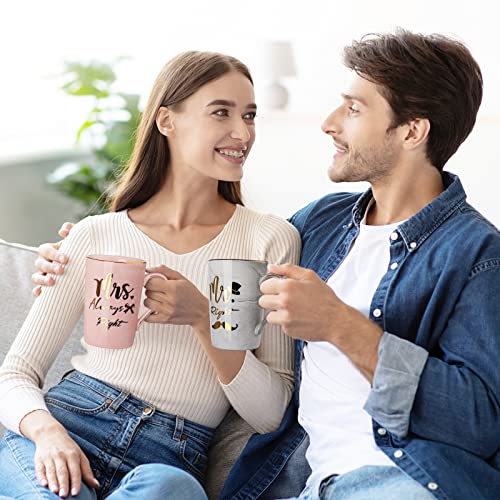 Mr. Right & Mrs. Always Right Couples Mug Set - 14oz Ceramic - Image 6
