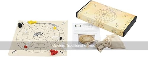 Masters Mehen Game - Juego antiguo egipcio de la serpiente - El juego de mesa más antiguo del mundo - Basado en la serpiente egipcia Dios Mehen -