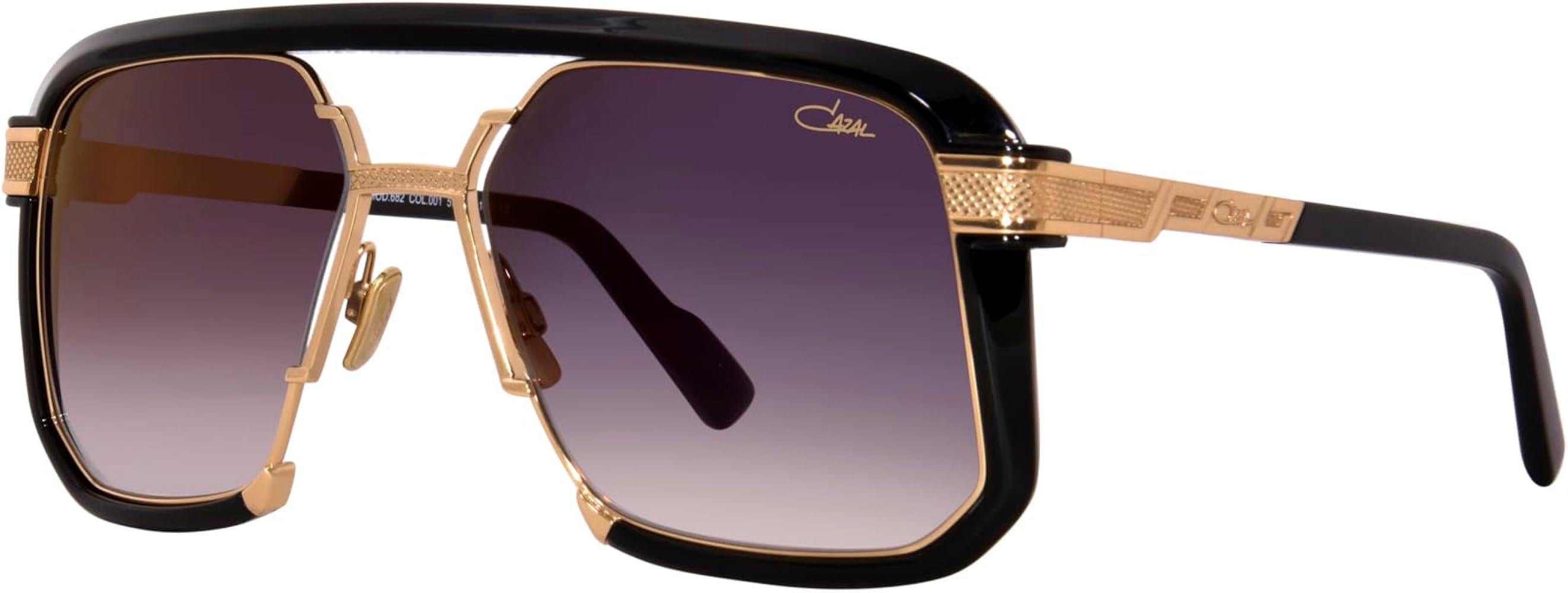 Cazal Legends 682 001 Sunglasses Gold Plated/Black/Grey Gradient