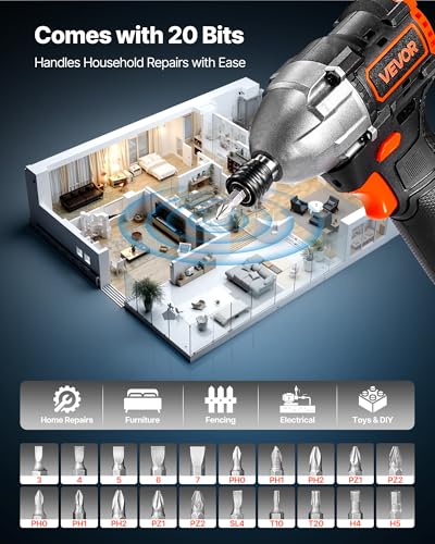 VEVOR 12V Brushless Impact Driver Kit