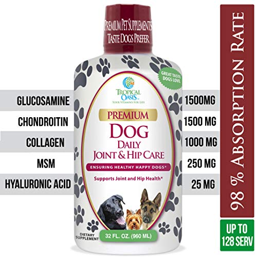 VETERINARIAN DEVELOPED Hip & Joint Supplement for Dogs– Max Strength Liquid Glucosamine