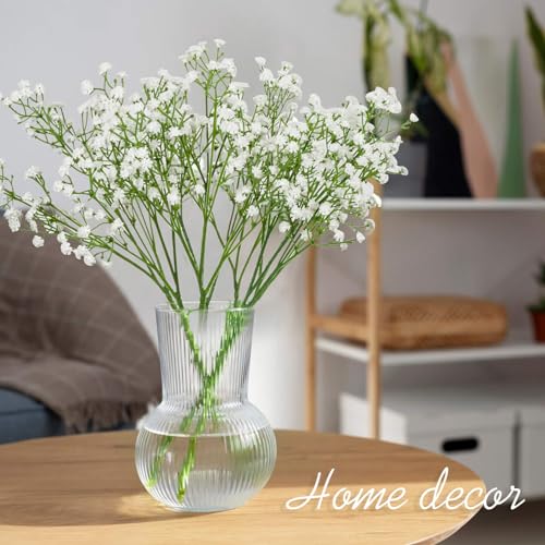 MAQIAHN 6 Baby Breath Artificial Flowers - Babies Breath Flowers Artificial Bulk Faux Flowers Bouquet White Flores Greenery Real Touch Fake Flowers Arrangements Wedding Centerpieces Tables Decorations