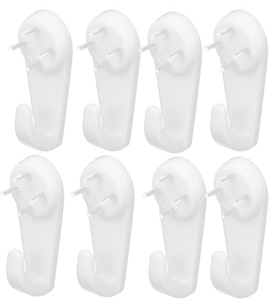 uxcell Plastic Hard Wall Picture Frame Nail Hook Hanger 50mmx20x15mm