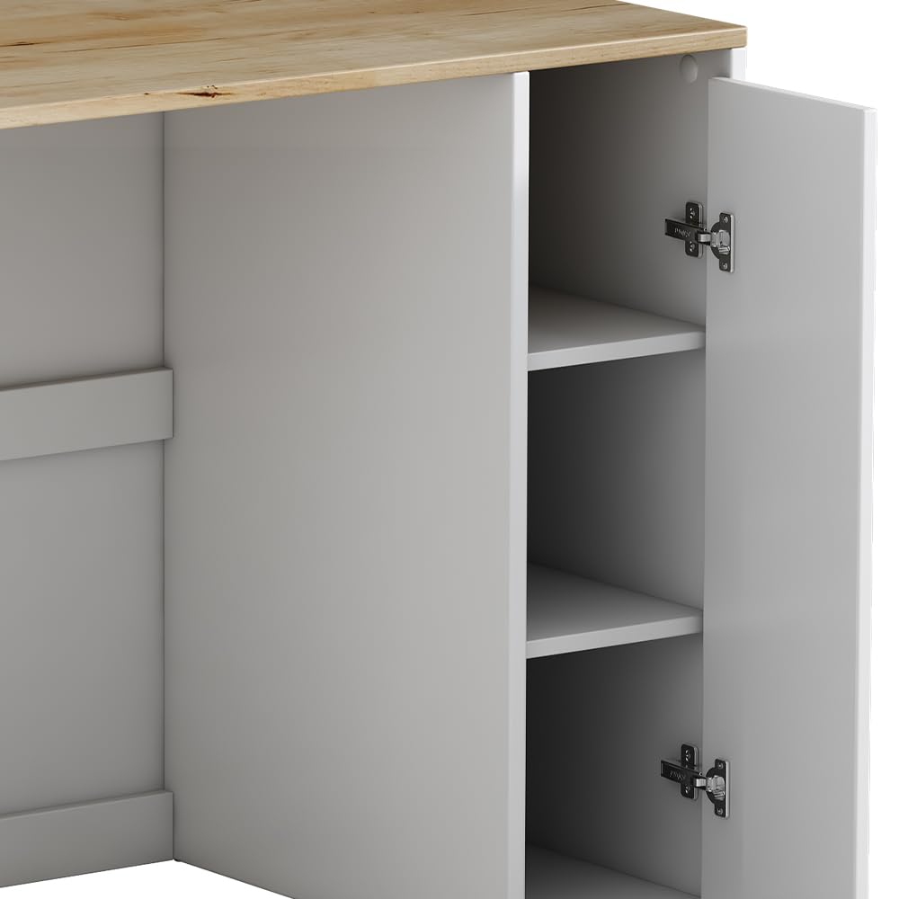 Vicco Szafka na pralkę "Lavik", Biały, 93.5 x 88.5 cm | z 3 przegrodami, pour un rangement peu encombrant au-dessus de la machine à laver