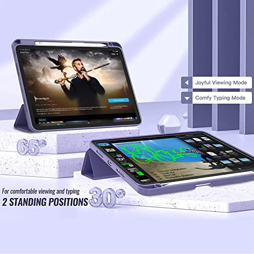 Image of ProElite Case Cover for Apple iPad (A16) 11th /10th Generation (2025 /2022), Smart Case for iPad 11th /10th Gen [Auto Sleep /Wake Cover] [Pencil Holder] [Soft Flexible Case] Recoil Series - Lavender