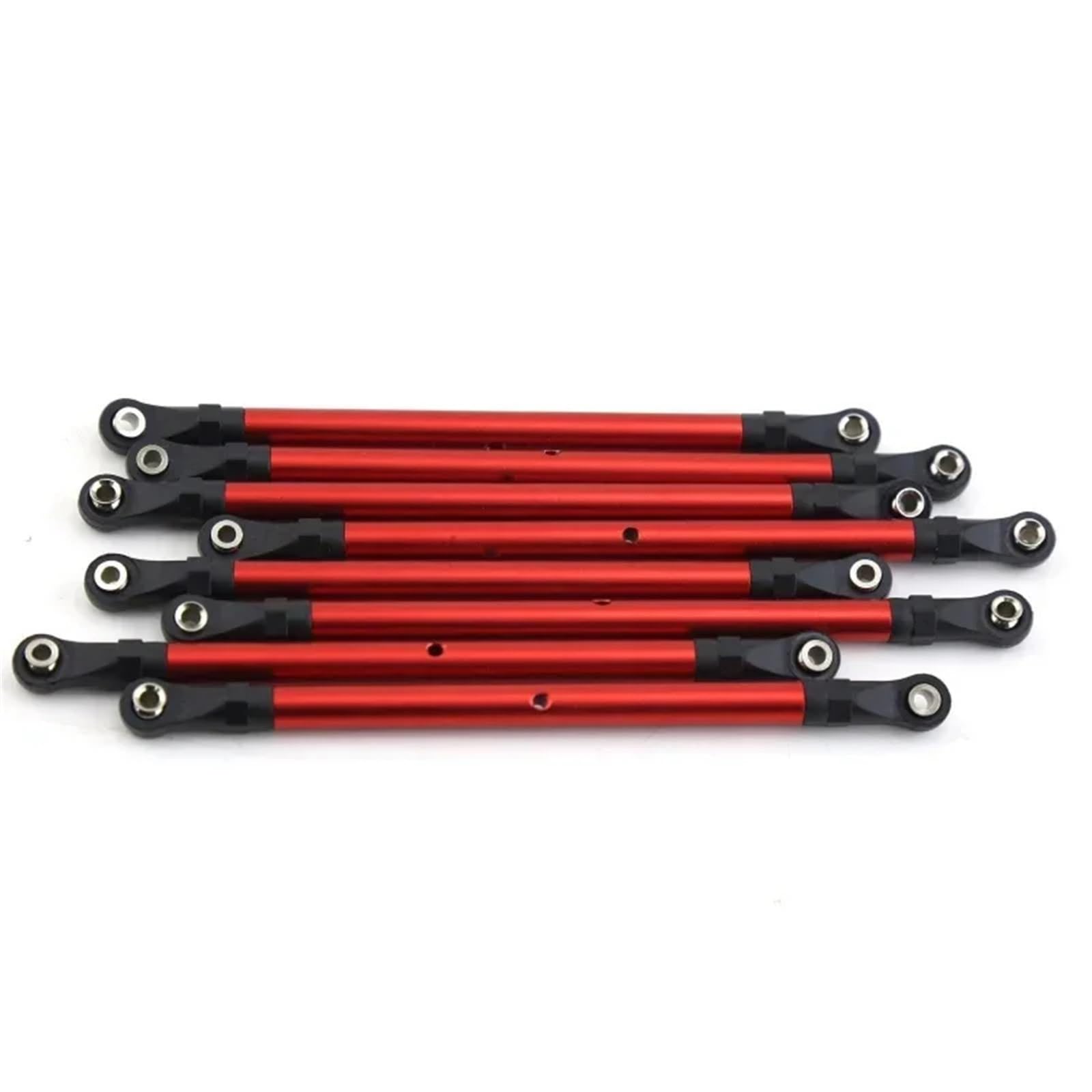 RC Upgrade Accessories for AXIAL for SCX10 90046 for TRX4 8 PCS Aluminum Alloy RC Link Rod Linkage Set 313MM Wheelbase for 1/10 RC Crawler Car Accessories(Red)