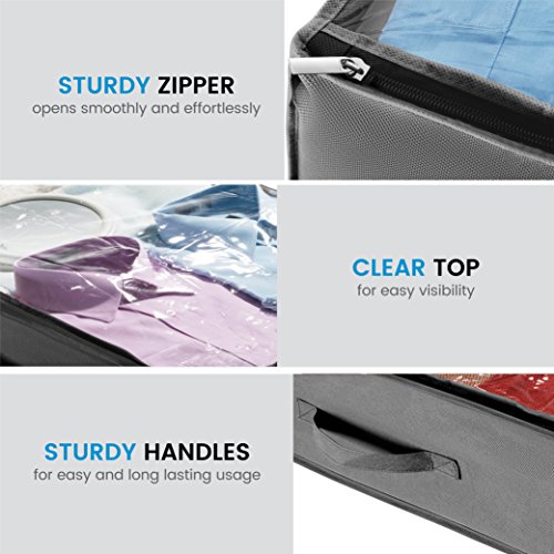image for ZOBER Underbed Storage Bag Organizer (2 Pack) Large Capacity Storage B