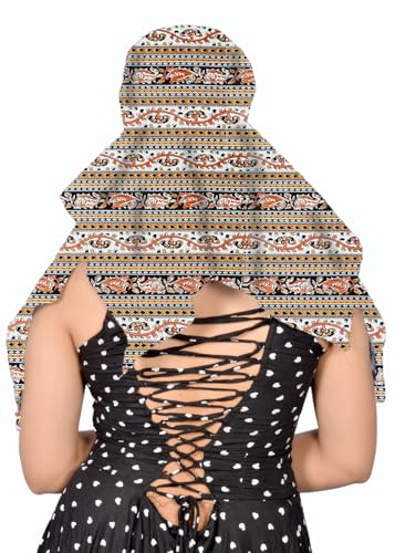 Image of Scarf Face Mask Head Neck Hair Bandana Cover Sun Protection Face Cover Smkoe Dust Safety Scarf Cum Mask For Women Girls Daily Use Face Scarf Mask