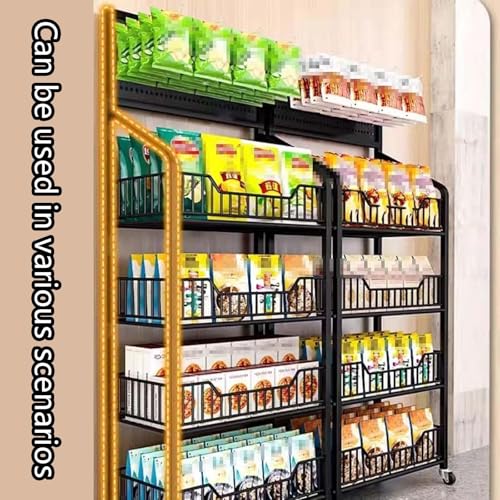 Présentoir à snacks polyvalent à 4 niveaux pour commerce de détail
