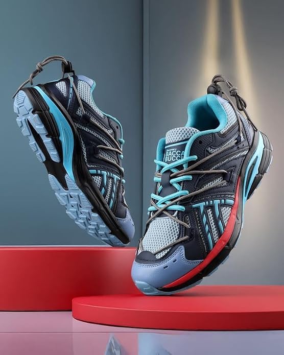 Image of Bacca Bucci x Discovery Vulcan Men's Outdoor Lifestyle Sneakers | Breathable Mesh Upper | Speed Lacing System | Cushioned EVA Midsole
