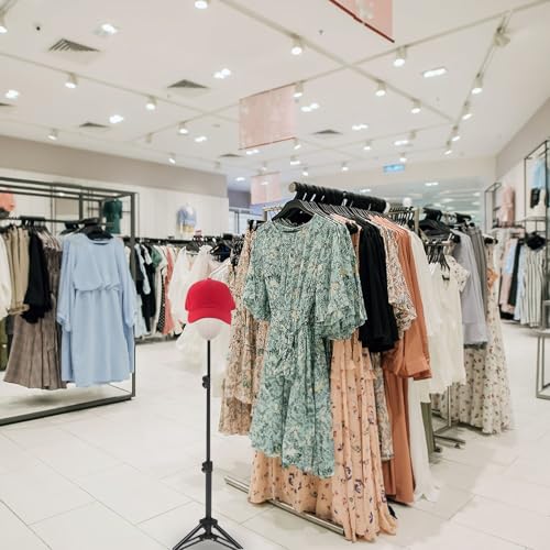 Cabeza de Maniquí de Plástico Beige con Base Estable para Práctica 7