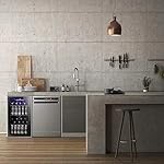 Antarctic Star 26 Bottle 130 Can Wine Cooler/Cabinet Beverage Refrigerator Mini Wine Cellar Beer Soda Clear Glass Door Bar Fridge Quiet Compressor Adjust Temp Freestanding Indoor Use 3.2cu.ft Black - Image 6