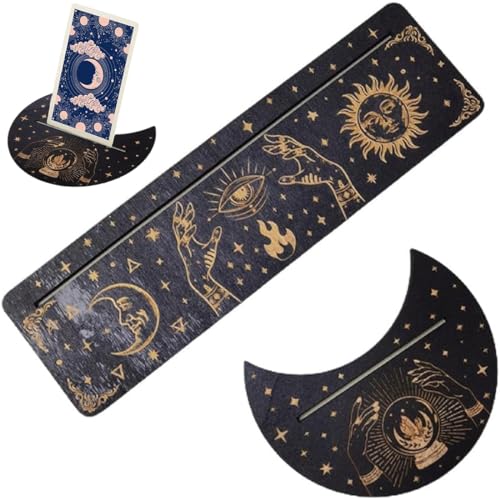 KSJEHW 2 Piezas Soporte de Carta Tarot de Madera 4 Soportes de
