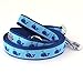 The Worthy Dog Squirt Whale Leash for Dog Made of Nylon - 5ft Comfortable Strong Breathable Leash with D-Ring for Walking Dogs, Blue Size- Large