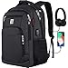 marcello Zaino Porta PC, Zaino Uomo, Laptop Zaino Uomo,Zaino per PC, Zaino Lavoro Uomo Portatile, Zaino Scuola, Zaino da Viaggio con Porta USB, Zaino Antifurto e Impermeabile (Nero, 15,6 Pollici)