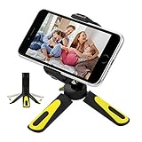 ミニ三脚 iphone スマホ ホルダー スタンド スマホ 三脚 軽量 360度回転 自撮り棒 三脚固定マウント 持ち運び便利 携帯式 小型タイプ 撮影安定 一脚/三脚対応 携帯用 コンパクト 三色 ネジ式