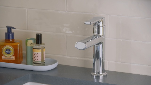 Moen Meena Bronzed Gold One-Handle Single Hole Modern Bathroom