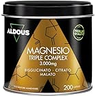 Magnesio Completo 3000mg - 200 Capsule - Magnesio Bisglicinato, Citrato, Malato - 422,5mg Elementare - Energia, Muscoli - Integratori Stanchezza, Articolazioni - Magnesium Complex - ALDOUS
