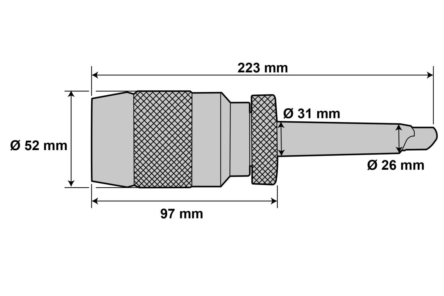 PAULIMOT Präzisions-Schnellspann-Bohrfutter 1-13 mm MK4