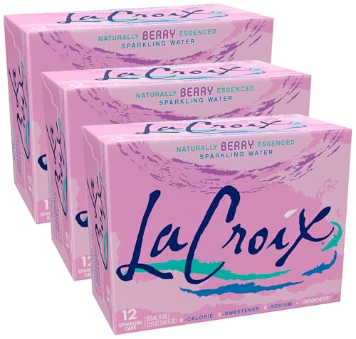 LaCroix Sparkling Water, Berry, 12 Fl Oz (pack of 36)