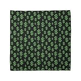 Ambesonne Unisex Bandana, Money Pixel Art Dollar Pattern, Lime Green