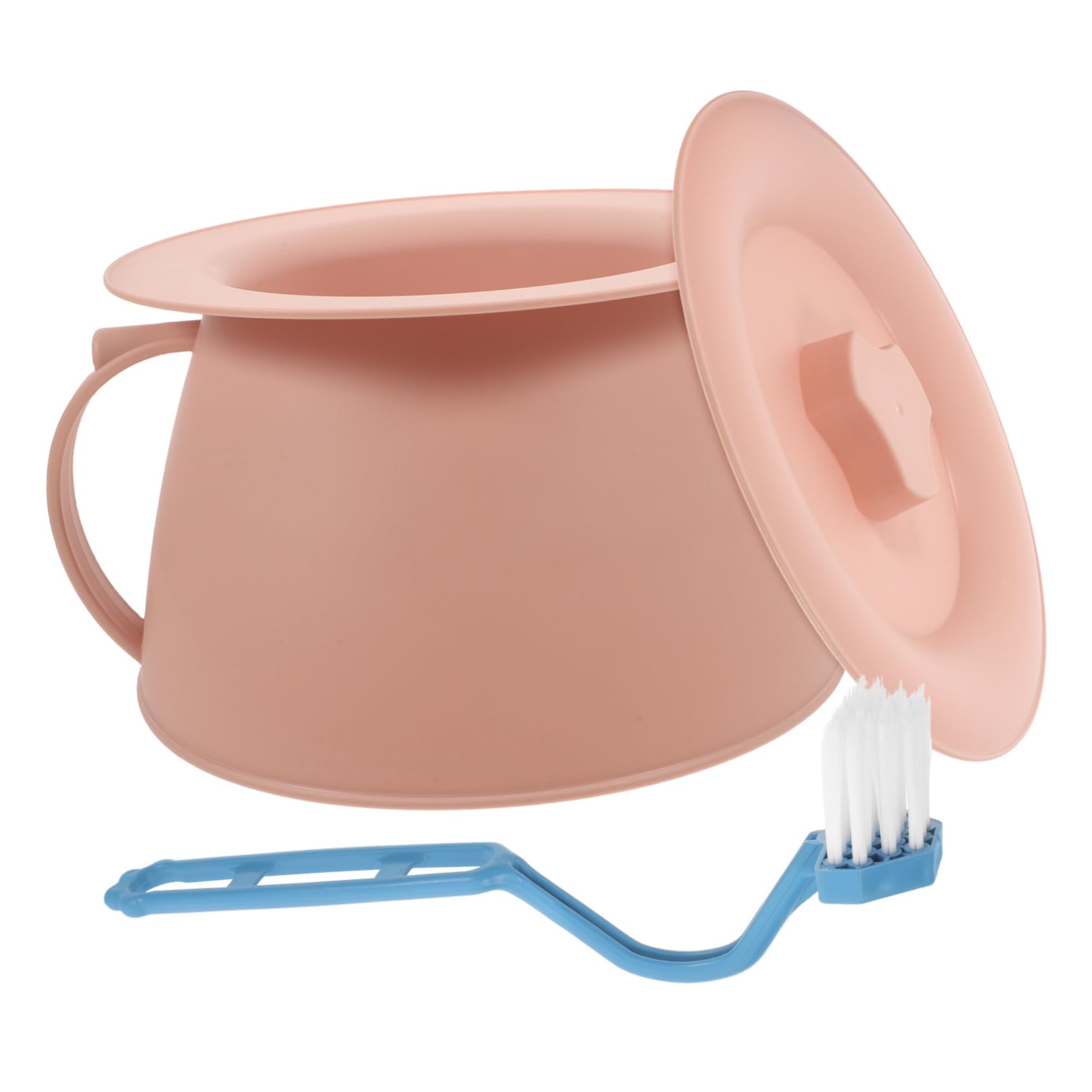 minkissy Chamber Pot for Bedside Elderly Women Plastic Urinal Pot Lid Easy-Clean Bucket Compost Container Night Use