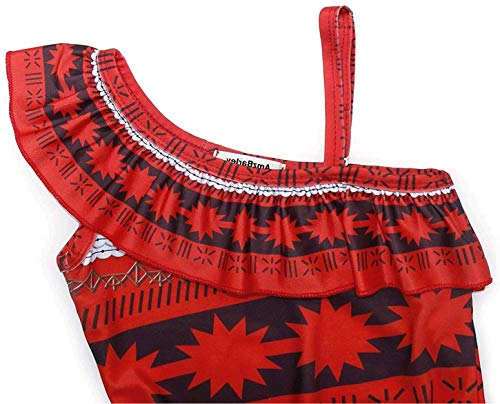 Image of AmzBarley Girls Swimwear 2 Pieces Bathing Suit Ruffle One Shoulder Swimsuits Bikini Set Swimming Skirts