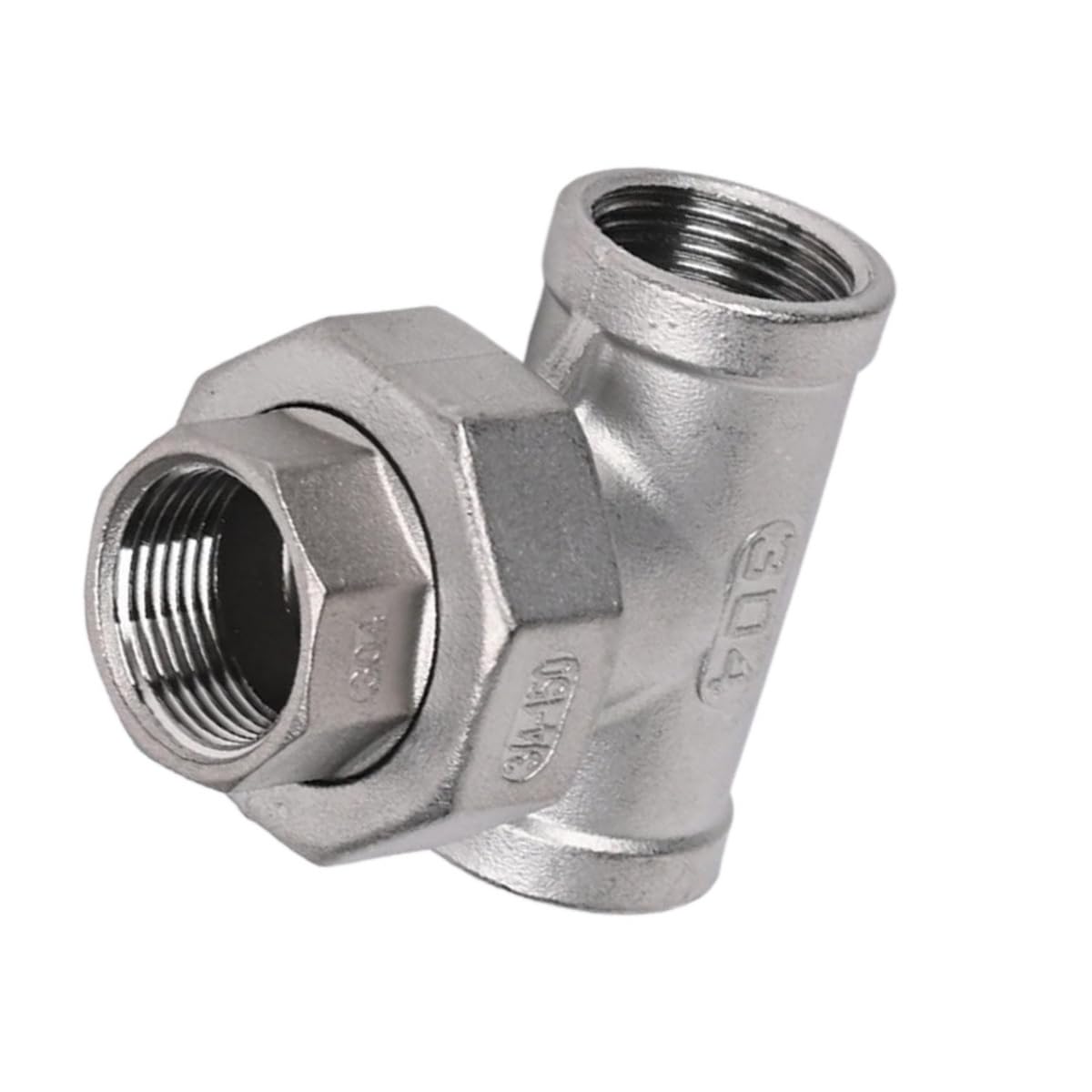 T-Stück mit Innen- und Innengewinde aus Edelstahl 304 – 3-Wege-Rohrverschraubungen – in mehreren Größen erhältlich – 1 Stück(2inch)