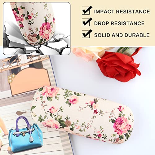Image of Glasses Case Hard Shell Eyeglass Case for Women Fabrics Floral Retro Spectacle Case Box Portable