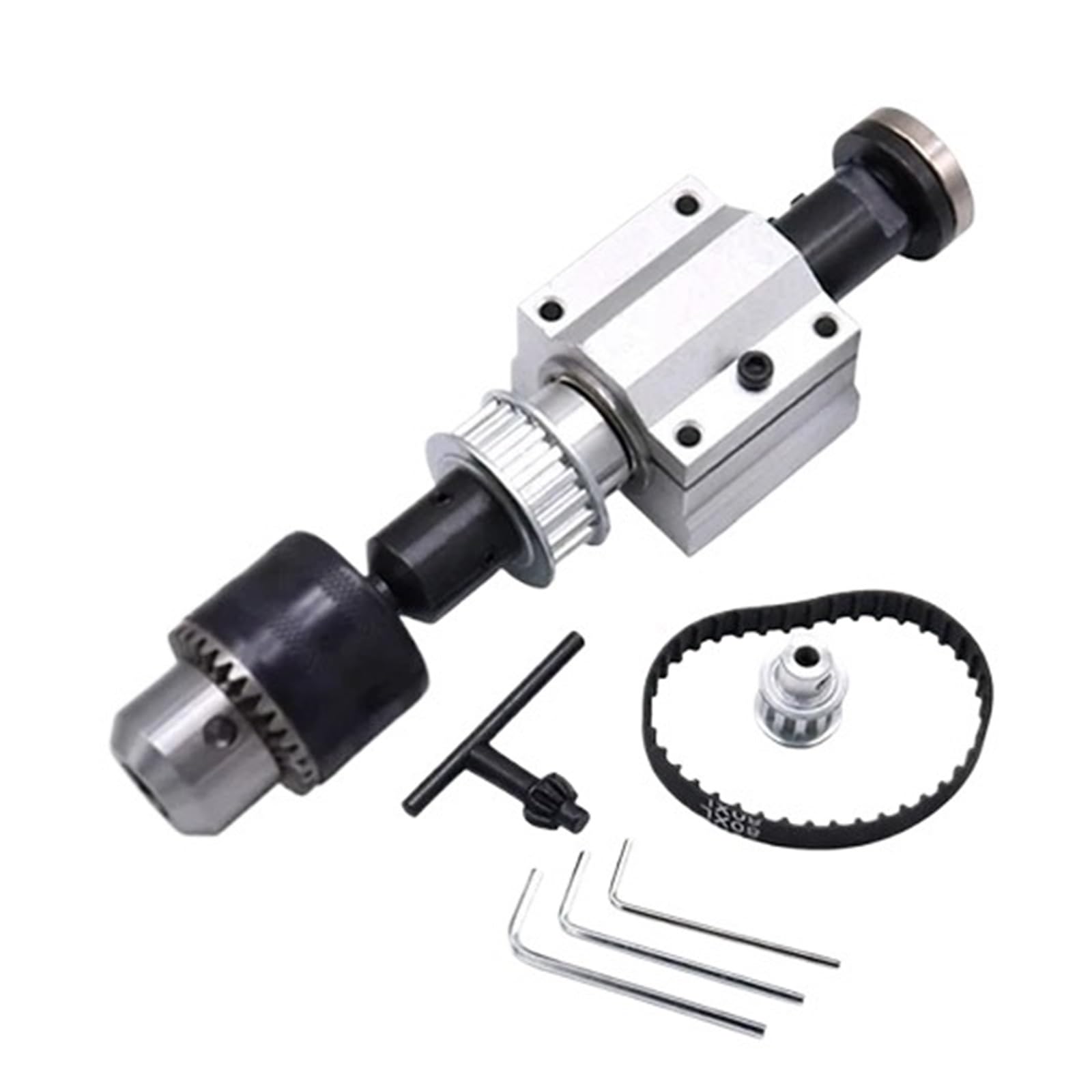 Chtkagv Blue Unpowered Lathe Spindle Assembly - B10/B12/B16 Drill Chuck For Small Accessories And Trimming(Blue)