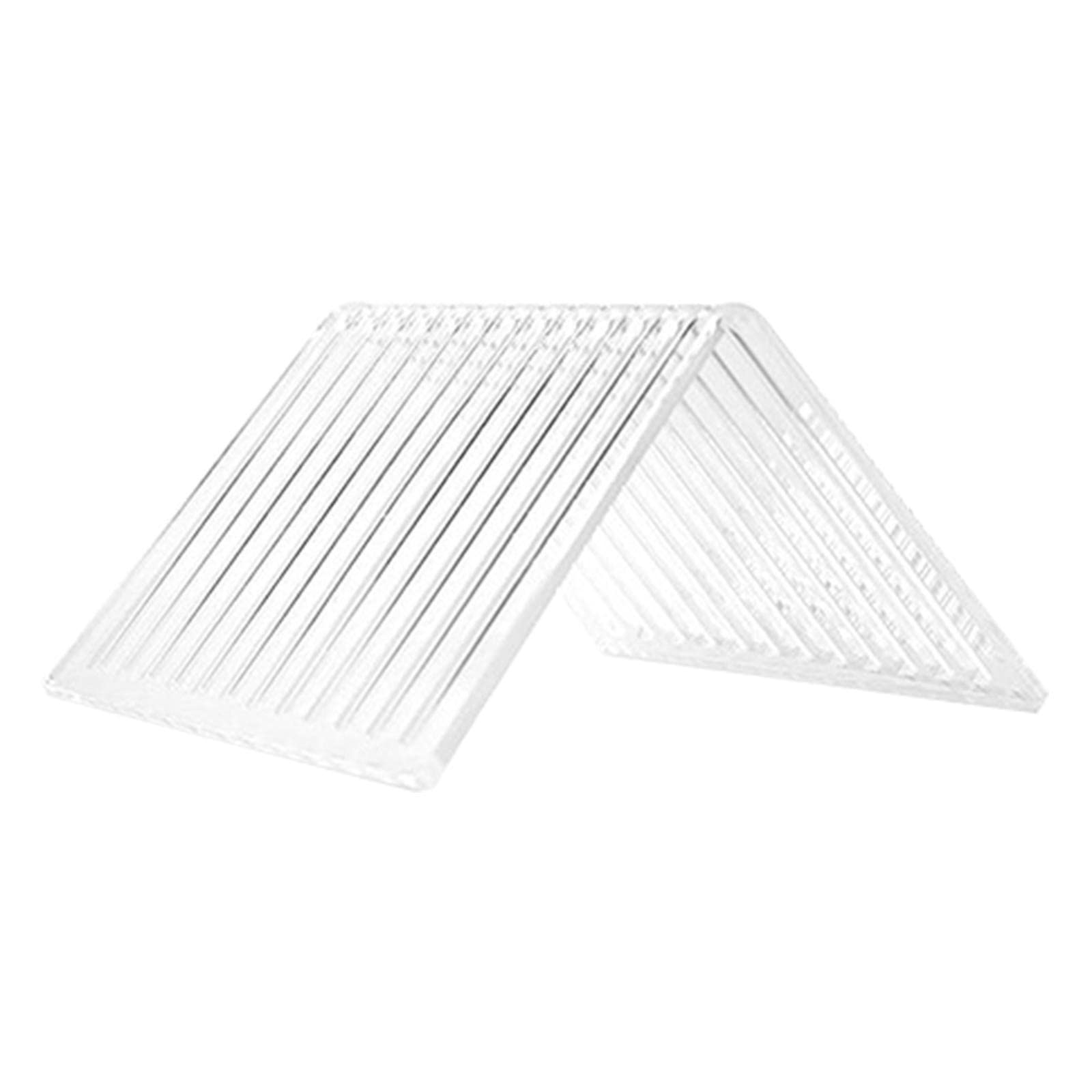 WQQYU6HKF CD Case Triangle Vinyl Record Storage Holder, Transparent Acrylic Display Rack, Desktop Vertical Stand, Holds up to 12LPs Albums Disc Holder