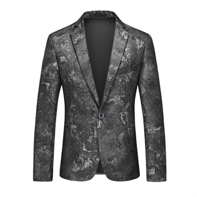 Autumn Suit Jacket V Collar Single Button Dress Coat for Men Wedding Party Male Blazers4