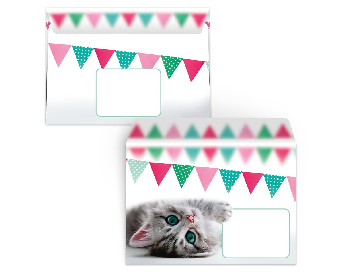 Minkocards 12 Einladungskarten zum Kindergeburtstag Feen Prinzessin Mädchen Einladung Mädchengeburtstag incl. 12 Umschläge, 12 Partytüten/rosa, 12 Aufkleber, 12 Lesezeichen