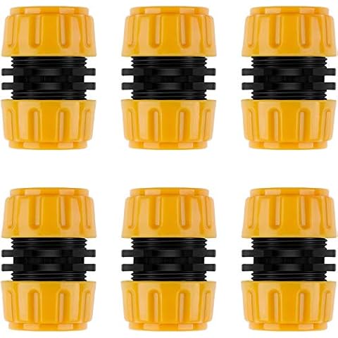 6 Pack Plastic Hose Repair Connectors for Garden Cover