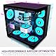 FOIFKIN F600 PC Gehäuse - Vorinstallierter 7 PWM ARGB-Lüfter, ATX Mid-Tower Gaming PC-Gehäuse, 270° Panoramaglas mit Type-C (Schwarz, F600)
