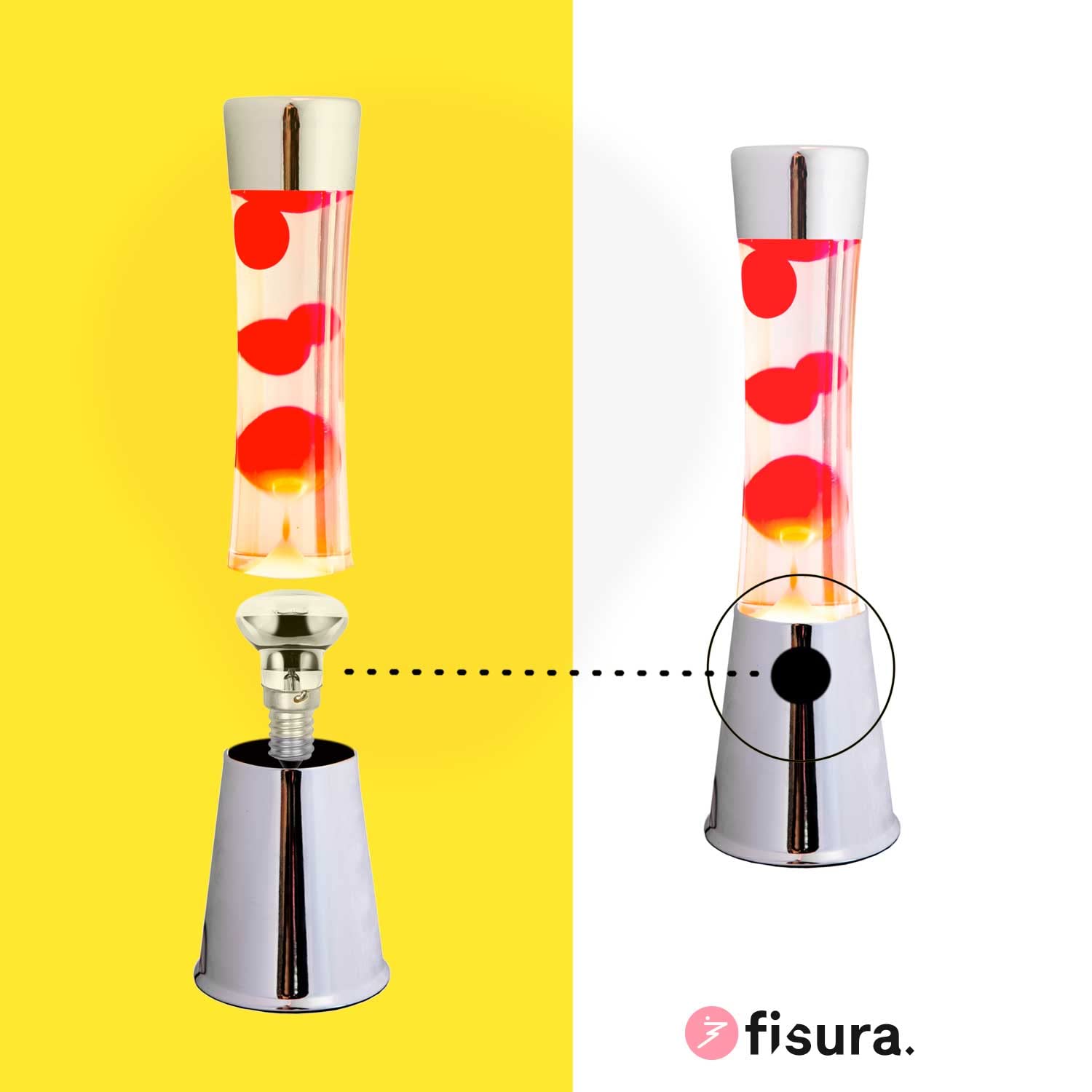 Fisura - Żarówka do lampy Lava. Opakowanie 2 żarówki R39 40W. Gwint żarówki Edison E14 ciepły biały. Szeroki kąt wiązki 360 stopni 240V.